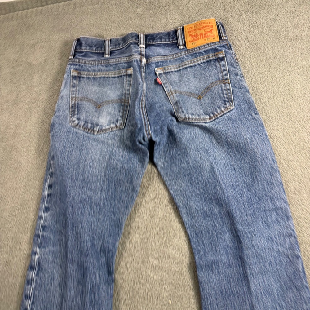 Levis 517 Mens Bootcut Jeans Medium Wash Blue Denim 32x30 Vintage Made in USA
